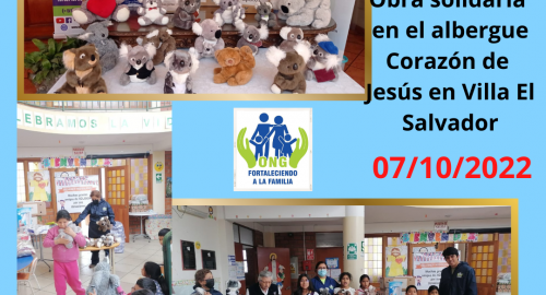 Obra solidaria a favor del albergue Corazón de Jesús en Villa El Salvador (07/10/2022)