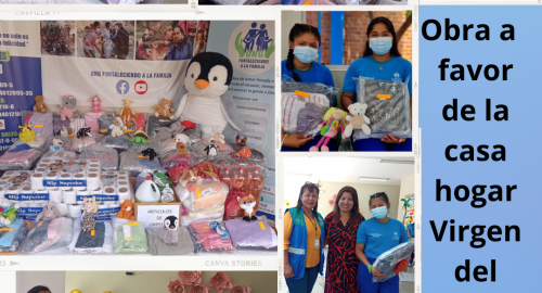 Obra solidaria a favor de 30 adolescentes de la Casa hogar Virgen del Carmen en SJM (21/02/2023).