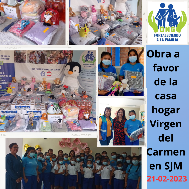 Lee más sobre el artículo Obra solidaria a favor de 30 adolescentes de la Casa hogar Virgen del Carmen en SJM (21/02/2023).