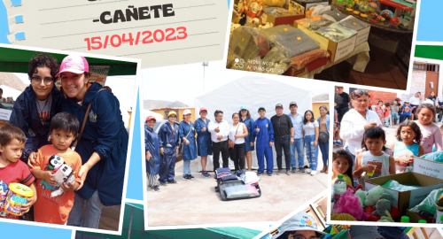 Obra solidaria a favor de 185 niños de CALANGO – CAÑETE (15/04/2023).
