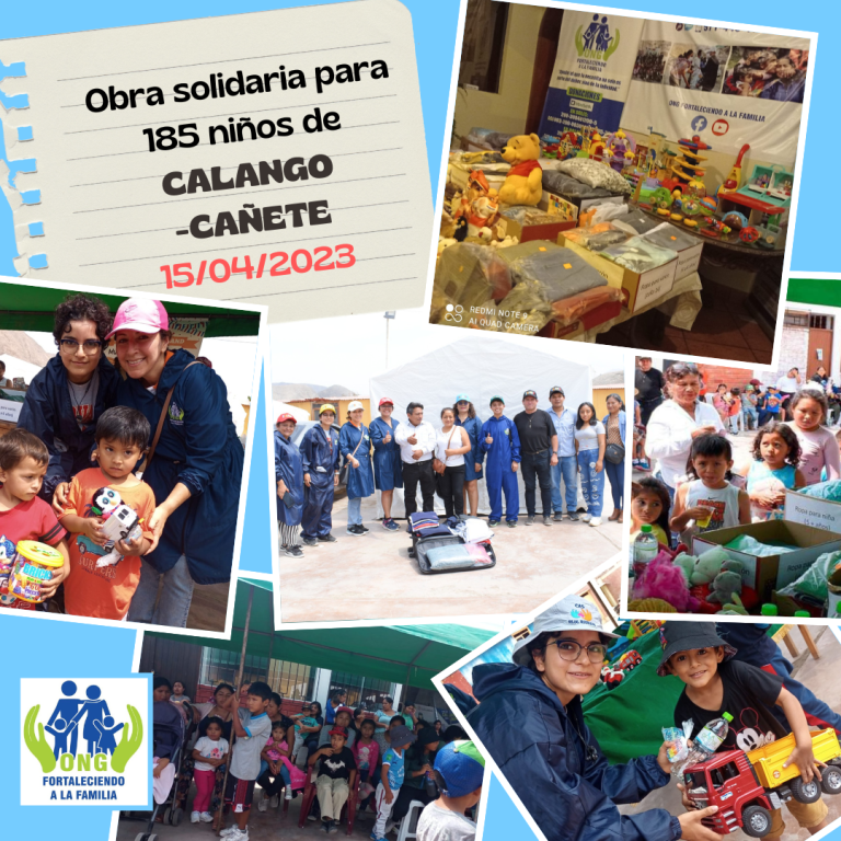 Lee más sobre el artículo Obra solidaria a favor de 185 niños de CALANGO – CAÑETE (15/04/2023).