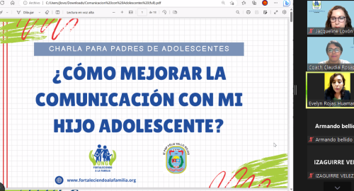 Escuela para Padres del IE PNP Félix Tello: ¿Cómo mejorar la comunicación con mi hijo adolescente?