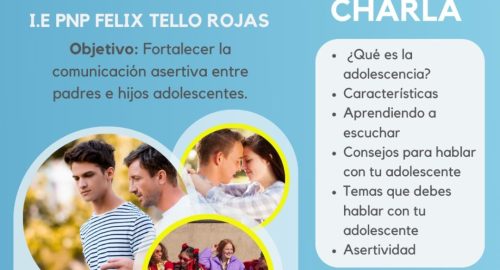 Escuela para Padres del IE PNP Félix Tello: ¿Cómo mejorar la comunicación con mi hijo adolescente?