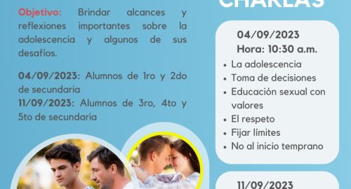 Charla para adolescentes: Tema: La adolescencia y sus desafíos