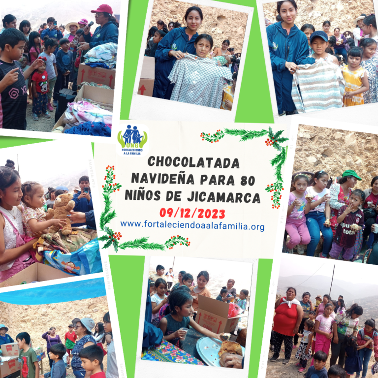 Lee más sobre el artículo 3ra. Chocolatada Navideña con panetones, entrega de ropas y peluches para 80 niños de la Olla Común Granito de Mostaza en JICAMARCA (09/12/2023)