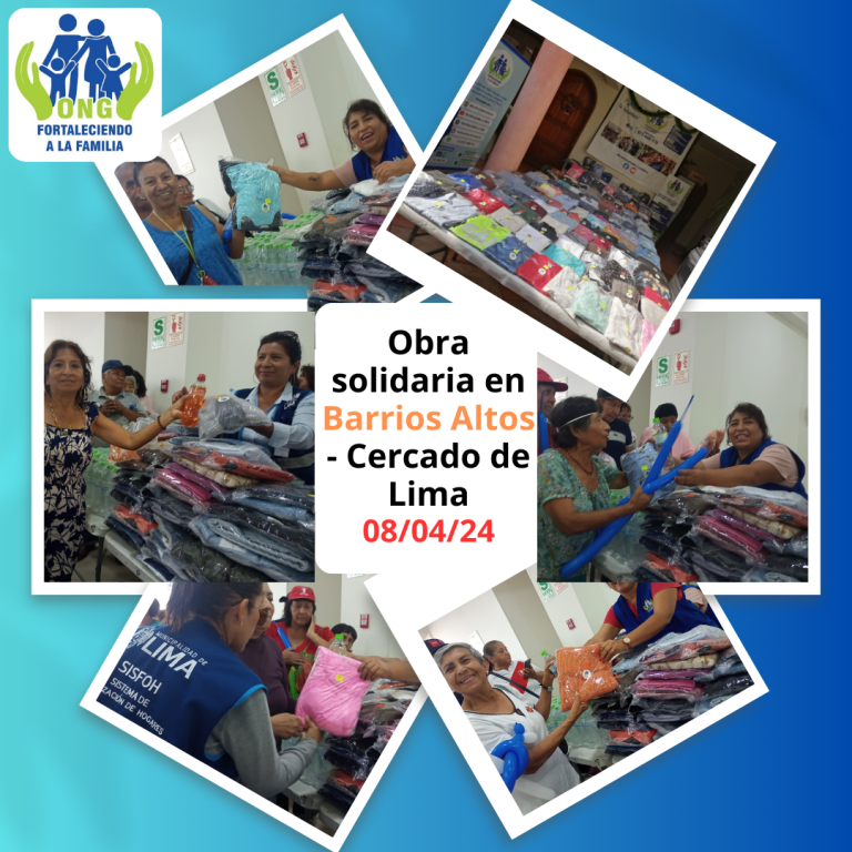 Lee más sobre el artículo Obra solidaria en Barrios Altos – Cercado de Lima, actividad de apoyo a la Municipalidad de Lima (08/04/24)