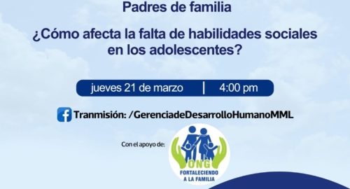 Charla para PADRES. Tema: ¿Cómo afecta la falta de habilidades sociales en los adolescentes? (21/03/24)