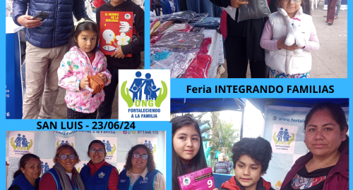 Participación en la FERIA INTEGRANDO FAMILIAS -San Luis (23/06/24)