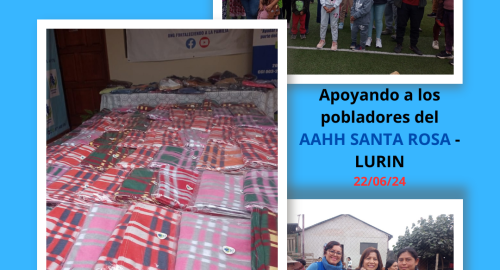 Obra solidaria para 124 pobladores del AAHH SANTA ROSA – LURIN (22/06/24)