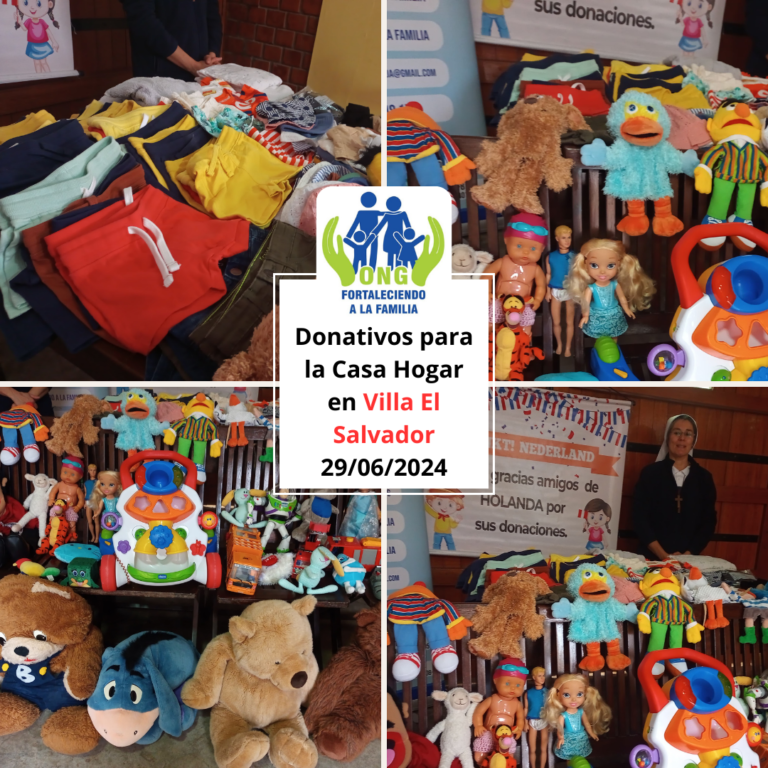 Lee más sobre el artículo Donativos para los niños de la Casa Hogar Comunidad Cenáculo en Villa El Salvador (29/06/2024)
