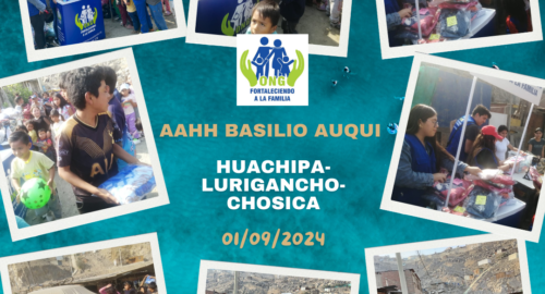 Obra solidaria para los pobladores del AAHH Basilio Auqui – Huachipa- Lurigancho -Chosica(01/09/2024)