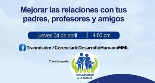 Charla para ADOLESCENTES. Tema: Mejorar las relaciones con tus padres, profesores y amigos (04/04/24)