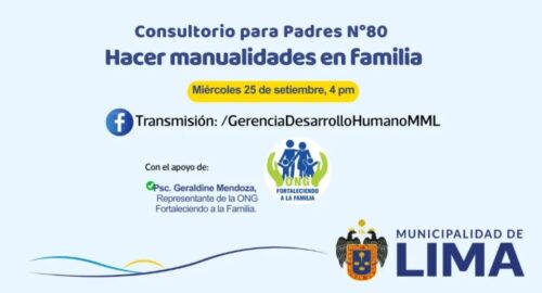 Charla para padres. Tema: hacer manualidades en familia (25/09/2024)