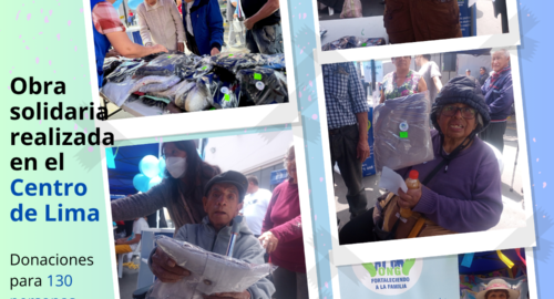 Actividad de apoyo a la Municipalidad de Lima, realizada en el Centro de Lima. Llevamos donaciones para 130 personas (06/10/2024)