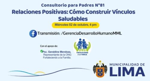 Charla para Padres. Tema: Relaciones positivas ¿Cómo construir vinculos saludables? (02/10/24)