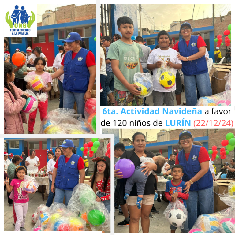 Lee más sobre el artículo 6ta. Actividad Navideña para 120 niños en LURÍN (22/12/24)