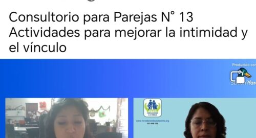 Charla para parejas. Tema: Actividades para mejorar la intimidad y el vinculo (20/12/24)
