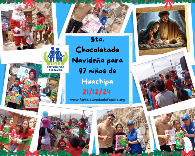 Lee más sobre el artículo 5ta. Chocolatada Navideña para 97 niños de la Asociación Los Rosales en Huachipa (21/12/24)