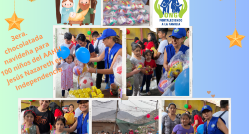 3era. Chocolatada Navideña para 100 niños del AAHH Jesús de Nazareth en el distrito de INDEPENDENCIA (15/12/24)
