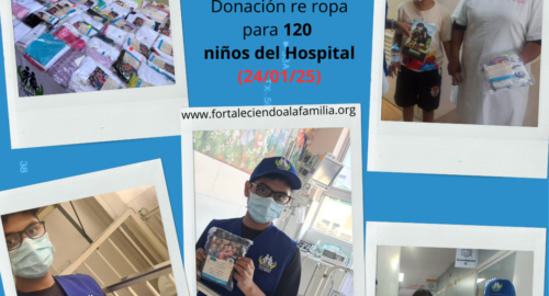 Donación de 120 prendas de vestir para los niños del Hospital del NIÑO (24/01/25)