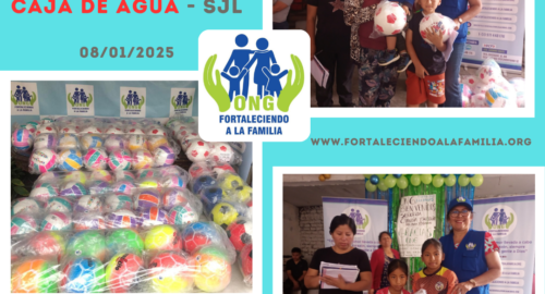 Donación de 100 pelotas Viniball para niños del Vaso de Leche en Caja de Agua -SJL (08/01/2025)