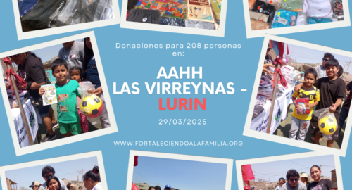 Donaciones de ropa para 208 personas en AAHH Las Virreynas -LURIN (06/04/2025)