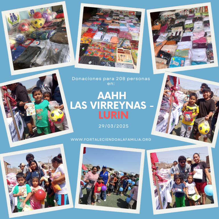 Lee más sobre el artículo Donaciones de ropa para 208 personas en AAHH Las Virreynas -LURIN (06/04/2025)