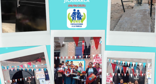 Donación de la Comunidad Católica de Holanda de 40 kits escolares, un portón, una escalera, colocación de vidrios y pintado de puertas de la I.E La Anunciación – Jicamarca (06/06/2025).