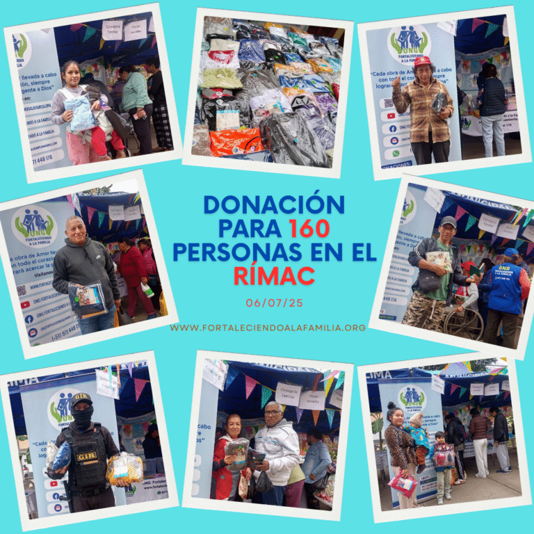 Lee más sobre el artículo Donación de prendas de vestir para 160 personas en la Feria Integrando Familia -RÍMAC- (06/07/25)