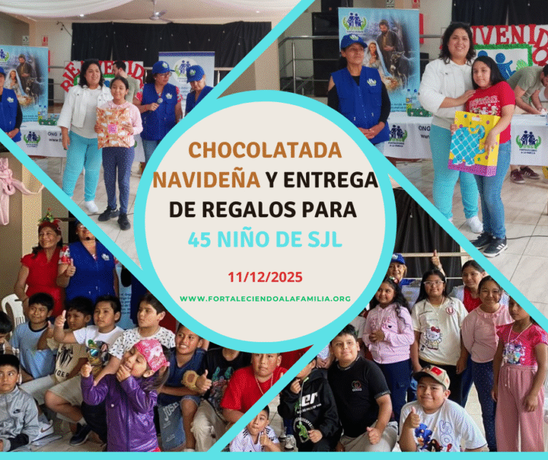 Lee más sobre el artículo Chocolatada Navideña y entrega de regalos para 45 niños del distrito de SJL (11/12/2025)