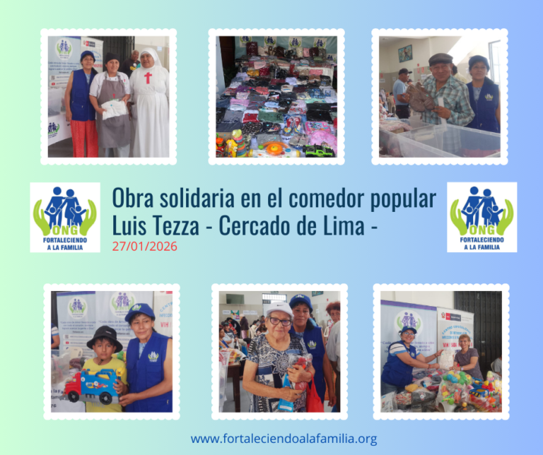 Lee más sobre el artículo Obra solidaria en el comedor popular Luis Tezza -Cercado de Lima (27/01/2026)