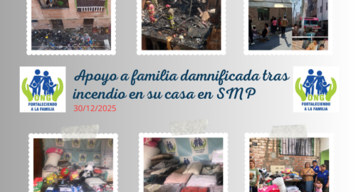 Ayuda a familia damnificada por incendio de su casa en San Martín de Porres (30/12/2025)