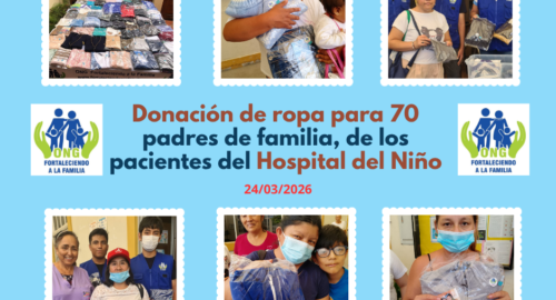 Donaciones para 70 padres de familia de los niños internados en el Hospital del Niño (24/03/26)