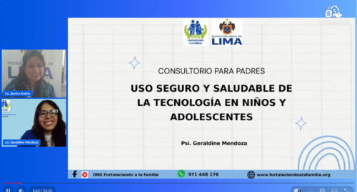 Consultorio para PADRES. Tema: Uso seguro y saludable de la tecnología en niños y adolescentes (20/05/2026).