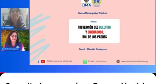 Charla para PADRES: Prevención del bullying y ciberacoso: El rol de los padres