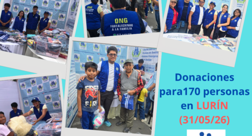 Campaña solidaria en LURÍN, llevamos donaciones para 170 personas (31/05/2026)