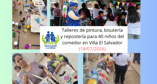 Obra solidaria para 40 niños del comedor Señor de los Milagros en Villa El Salvador (18/07/2026)