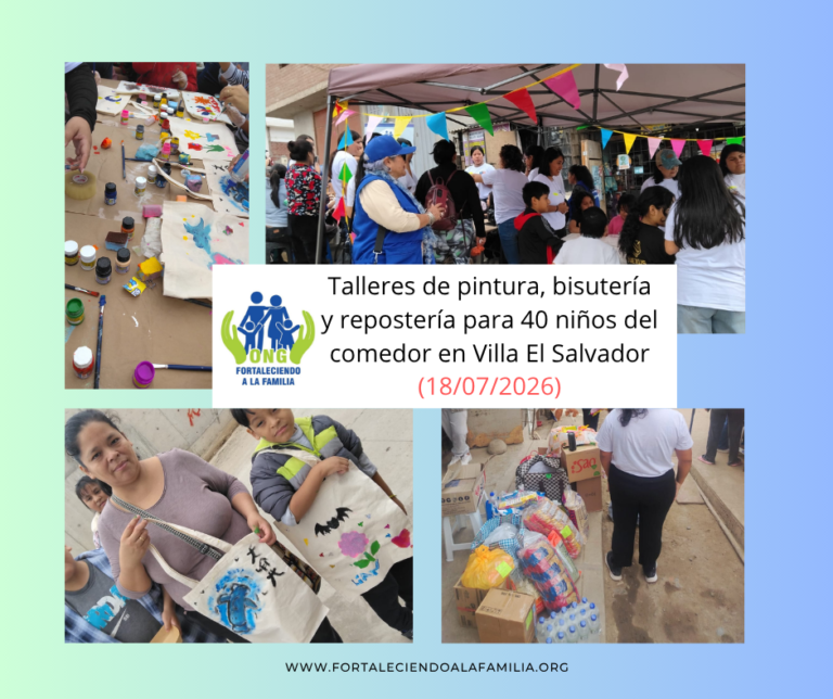 Lee más sobre el artículo Obra solidaria para 40 niños del comedor Señor de los Milagros en Villa El Salvador (18/07/2026)