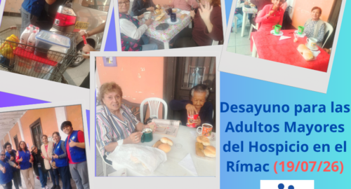 Obra solidaria para 25 Adultas Mayores del Hospicio Santa Gemma en el Rímac (19/07/2026)