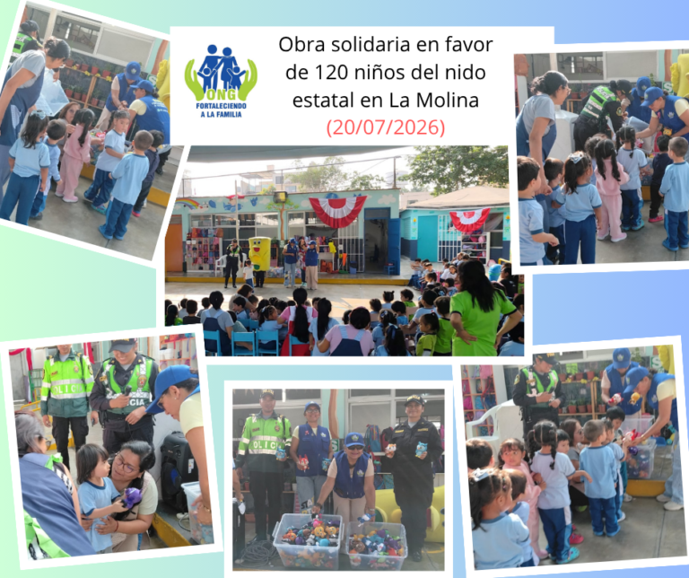 Lee más sobre el artículo Obra solidaria para 120 niños en el Nido estatal Covimita en La Molina (20/07/2026)